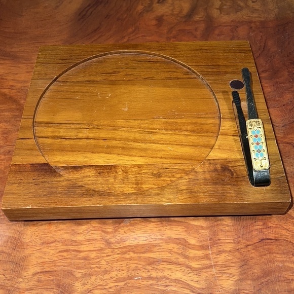 Atapco Teak Wood Covered Cheese Tray - Picture 3 of 8